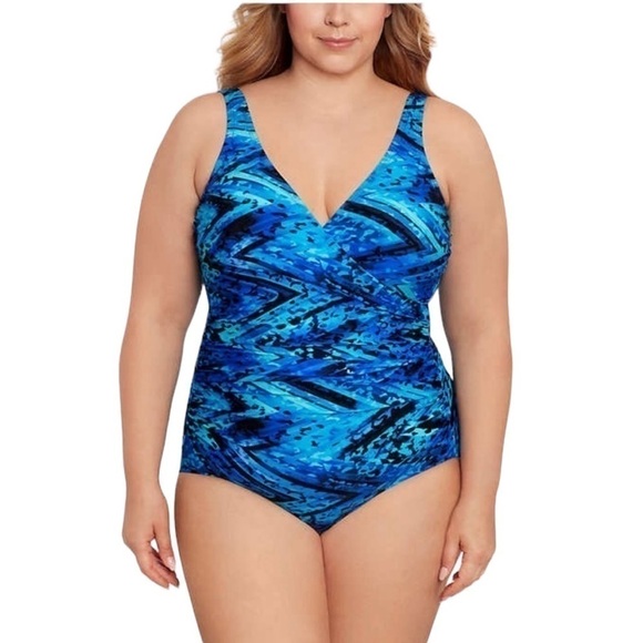 NEW Miradonna by Miraclesuit One-Piece Women’s Swimsuit in Blue - Size 6 - Picture 5 of 5